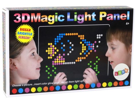 LEAN Toys Magiczna Tablica Edukacyjna 3D Podświetlana Układanka 180 ele.