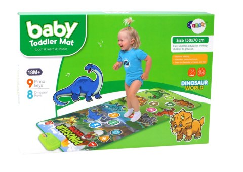 LEAN Toys Mata Taneczna Edukacyjna Interaktywna Dinozaury Dźwięki