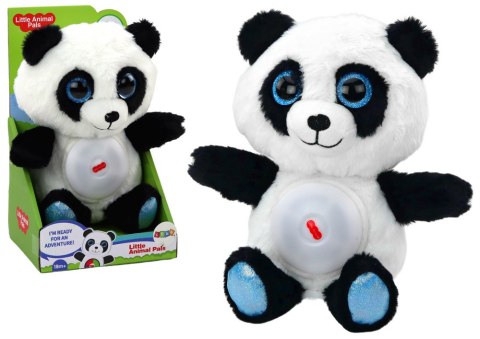 LEAN Toys Miś Panda Usypiacz Lampka Kołysanki Przytulanka Maskotka 30 cm