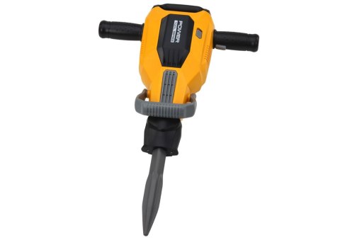 LEAN Toys Młot Pneumatyczny Zabawkowy Wymienna Końcówka Okulary Żółty