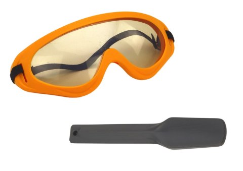 LEAN Toys Młot Pneumatyczny Zabawkowy Wymienna Końcówka Okulary Żółty