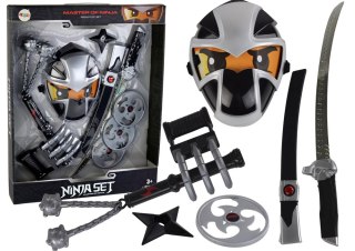 LEAN Toys Ninja Zestaw Wojownika Miecz Maska Shuriken Dyski Pazury Kiścień