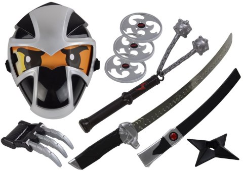 LEAN Toys Ninja Zestaw Wojownika Miecz Maska Shuriken Dyski Pazury Kiścień
