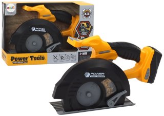 LEAN Toys Pilarka Tarczowa Zabawkowa Narzędzie Żółta Dźwięki