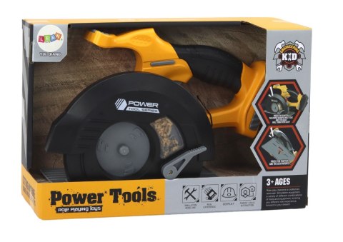 LEAN Toys Pilarka Tarczowa Zabawkowa Narzędzie Żółta Dźwięki