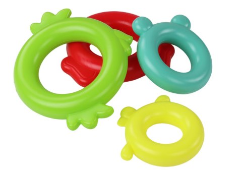 LEAN Toys Piramidka Żyrafa Układanka 13 Kółek Kolorowa 43cm x 18cm x 18cm