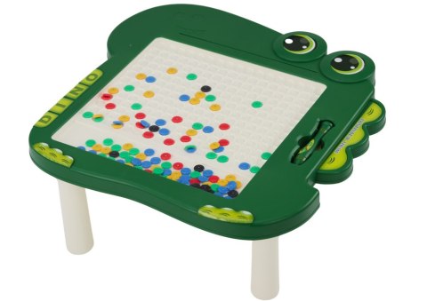 LEAN Toys Stolik Tablica Magnetyczna Edukacyjna Dinozaur Pad Układanka Zielona