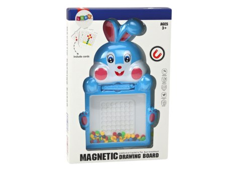 LEAN Toys Tablica Magnetyczna Zając 7 Wzorów Długopis Magnetyczny Niebieska