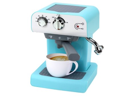 LEAN Toys Zabawkowy Ekspres Do Kawy AGD Para Wodna Turkusowy