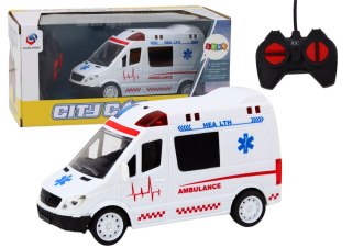 LEAN Toys Zdalnie Sterowana Karetka Ambulans RC Światła Dźwięki Biała