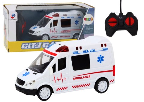 LEAN Toys Zdalnie Sterowana Karetka Ambulans RC Światła Dźwięki Biała