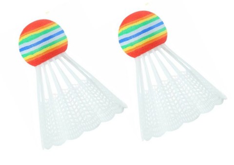 LEAN Toys Zestaw 2 Rakietek Do Badmintona Paletki 2 Lotki Badminton Pomarańczowy