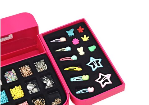 LEAN Toys Zestaw Piękności Do Tworzenia Biżuterii W Szkatułce Zawieszki Spinki