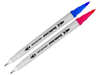 LEAN Zestaw Pisaków Dwustronnych 12 Sztuk Różnokolorowe W Organizerze