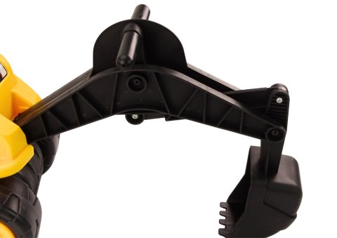 LEAN CARS Duża Koparka Żółta Łyżka Ruchoma Obrót 360* Jeździk Budowlany