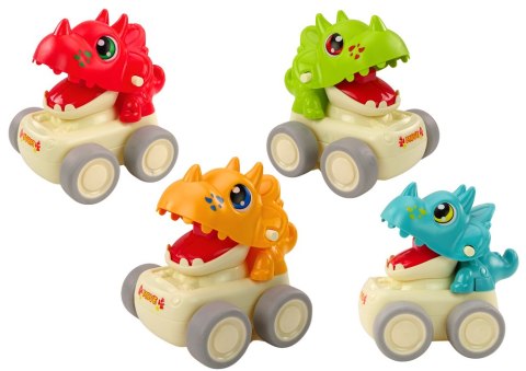 LEAN TOYS Autko Dinozaur Triceratops Napęd Na Nacisk 4 Rodzaje