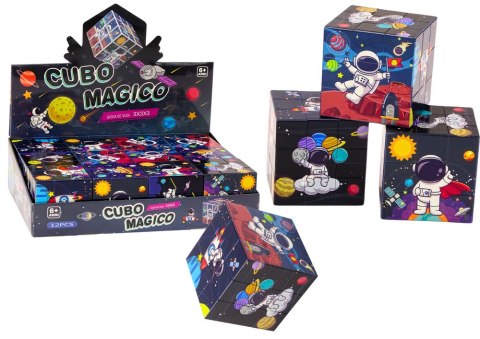 LEAN TOYS Magiczna Kostka Układanka Edukacyjna Kosmos Puzzle Gra Logiczna
