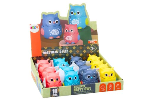 LEAN TOYS Mała Wesoła Sówka Napęd Frykcyjny 4 Kolory