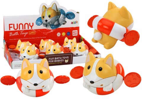 LEAN TOYS Mechaniczna Zabawka Do Kąpieli Nakręcana Lisek w Kółku