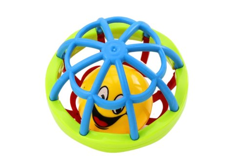 LEAN TOYS Piłeczka Sensoryczna Grzechotka Gumowa Elastyczna Kolorowa