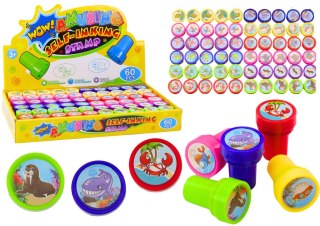 LEAN TOYS Stempelek Ozdobny 12 Wzorów Zwierząt Wodnych 6 Kolorów