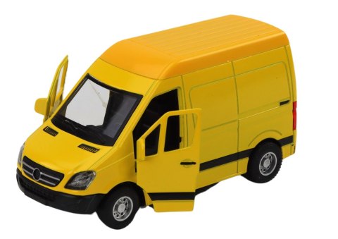 LEAN Toys Autko Dostawcze 1:32 Światła Dźwięki Czerwony Czarny Żółty Biały