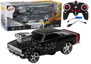 LEAN Toys Autko Zdalnie Sterowane 1:18 Drift 360 Światła Dźwięki Czarny