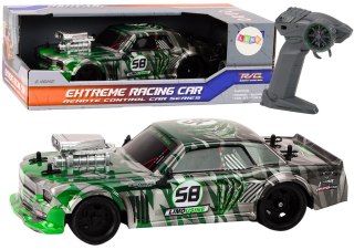 LEAN Toys Autko Zdalnie Sterowane RC 1:16 Gumowe Koła Drift Zielone