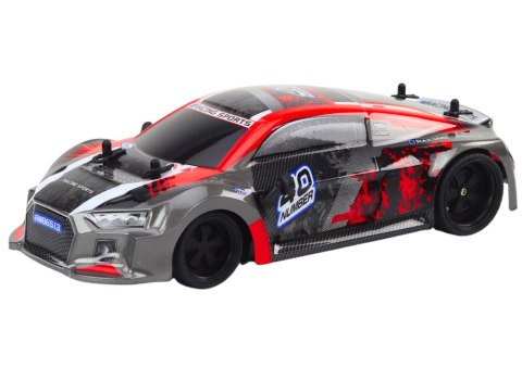 LEAN Toys Autko Zdalnie Sterowane RC 1:18 Gumowe Koła Drift Czerwony