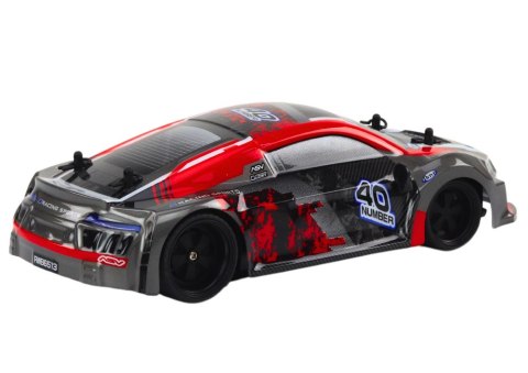 LEAN Toys Autko Zdalnie Sterowane RC 1:18 Gumowe Koła Drift Czerwony