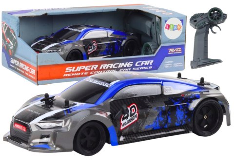 LEAN Toys Autko Zdalnie Sterowane RC 1:18 Gumowe Koła Drift Niebieski
