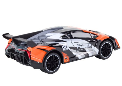LEAN Toys Auto Sportowe Zdalnie Sterowane RC 1:10 Pomarańczowe Prędkość 25 km/h
