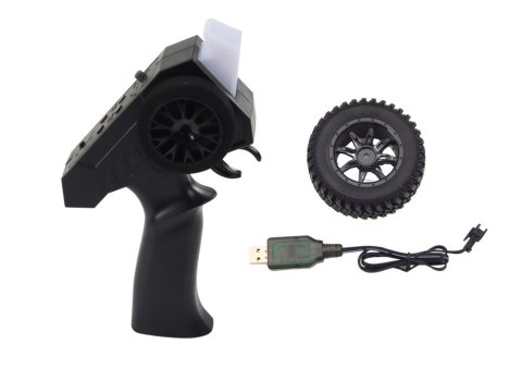 LEAN Toys Auto Terenowe Zdalnie Sterowane RC 2.4G Napęd 4x4 Czarny