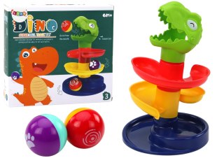 LEAN Toys Edukacyjna Zjeżdżalnia Dla Kulek Sorter Zielony Dinozaur