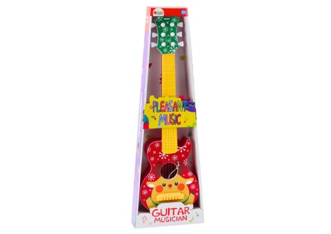 LEAN Toys Gitara Zabawkowa Dla Dzieci Regulacja Strun Renifer Czerwona