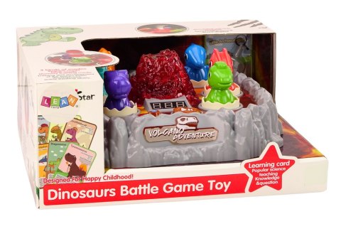 LEAN Toys Gra Zręcznościowa Wac A Mole Dinozaury Wulkan Efekt Dymny Światła Dźwięki