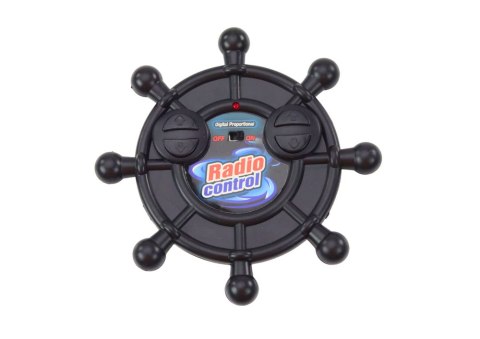 LEAN Toys Łódź Policyjna Zdalnie Sterowana RC Niebieska Pilot 27MHz