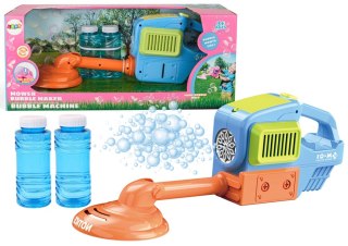 LEAN Toys Maszyna Do Baniek Mydlanych Kosiarka Podkaszarka Dwa Płyny Niebieska