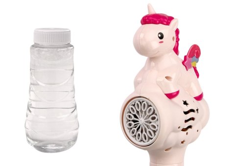 LEAN Toys Maszynka Do Baniek Mydlanych Różdżka Jednorożec Różowa