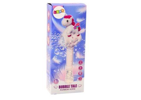 LEAN Toys Maszynka Do Baniek Mydlanych Różdżka Jednorożec Różowa