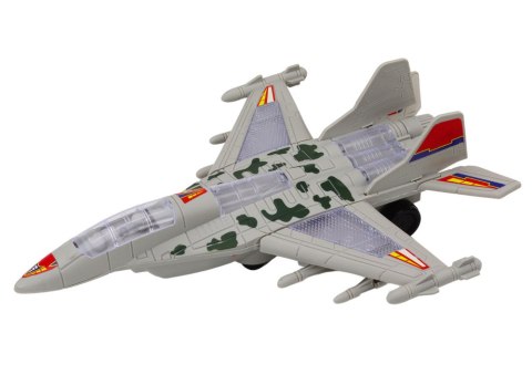 LEAN Toys Myśliwiec Militarny F35 Jeżdżący Światła Dźwięki Szary