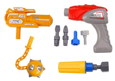 LEAN Toys Robot Do Skręcania Broń Wiertarka Śrubokręt Światła Dźwięk Niebieski