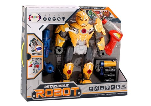LEAN Toys Robot Do Skręcania Broń Wiertarka Śrubokręt Światła Dźwięk Żółty
