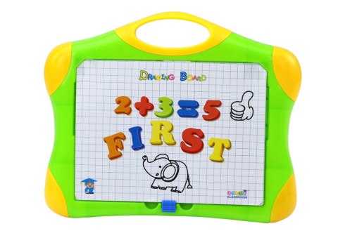 LEAN Toys Tablica Edukacyjna Magnetyczna Literki Cyferki Pisak Gąbka