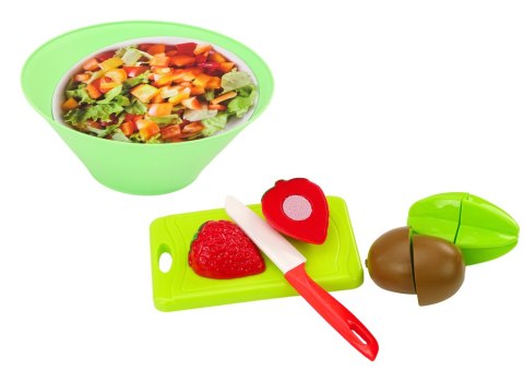 LEAN Toys Zestaw Owoców Do Krojenia Sałatka Sztućce Taca Artykuły Spożywcze 25 ele.