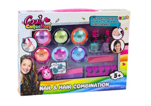 LEAN Toys Zestaw Piękności Do Makijażu Stylizacji Paznokci Cienie Lakiery