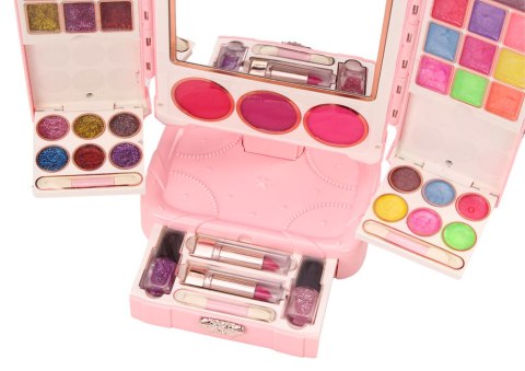 LEAN Toys Zestaw Piękności Lustro Na Stojaku Regulowane Różowy