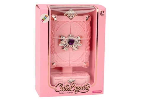 LEAN Toys Zestaw Piękności Lustro Na Stojaku Regulowane Różowy