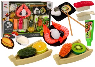 LEAN Toys Zestaw Zabawkowy Do Sushi Akcesoria Krewetki Dla Dzieci 24 ele.