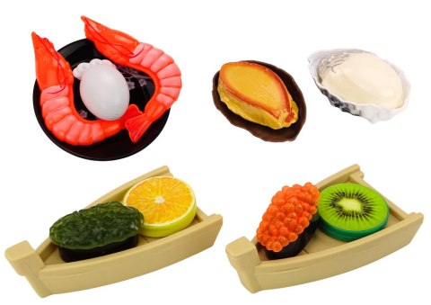 LEAN Toys Zestaw Zabawkowy Do Sushi Akcesoria Krewetki Dla Dzieci 24 ele.